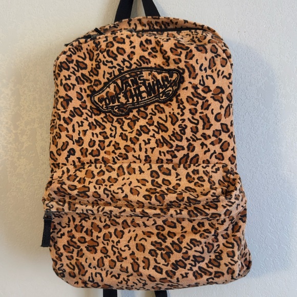 Vans Leopard Print Backpack with Black Logo - Picture 2 of 6